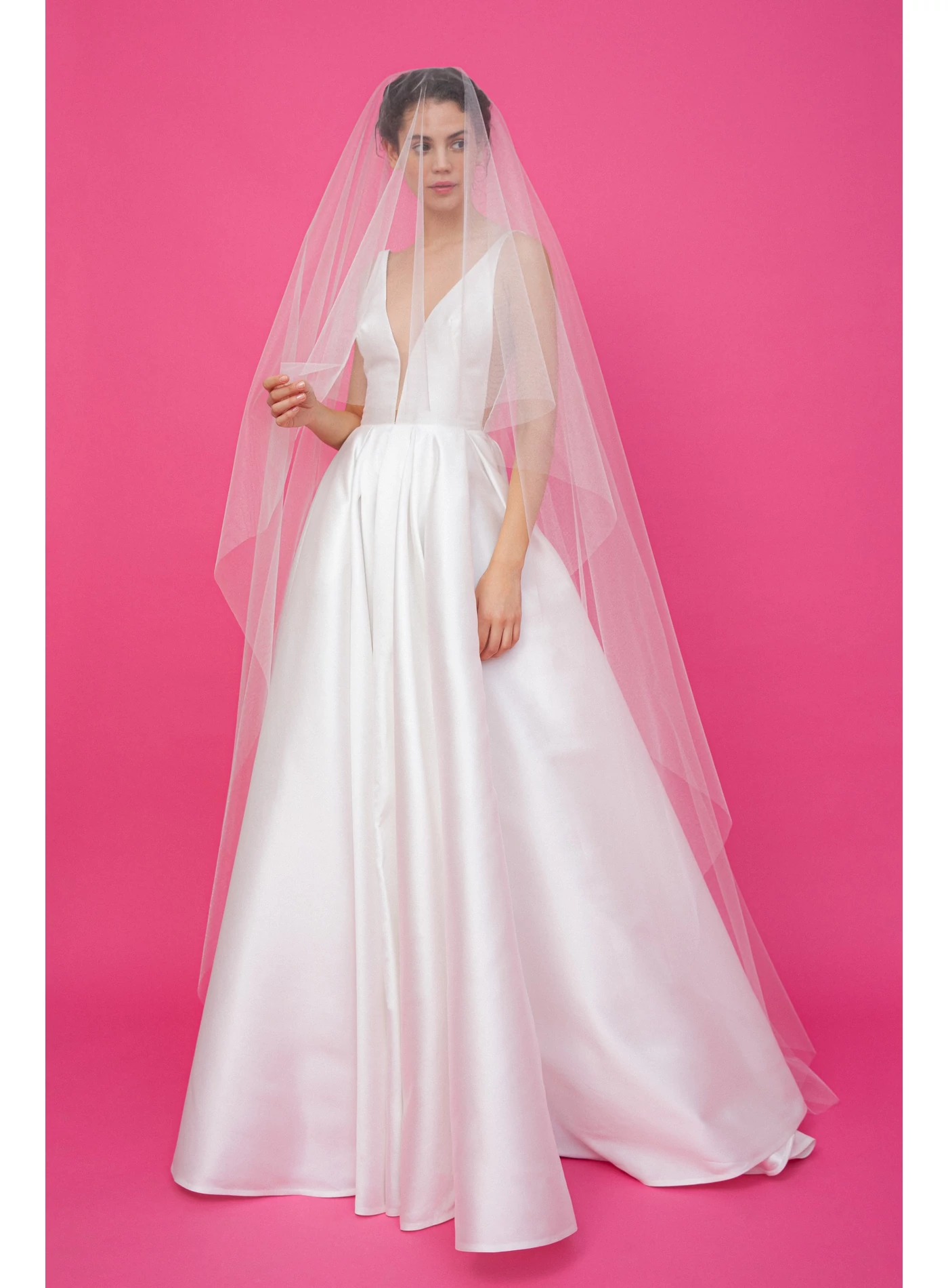 Hosszú kristálytüll fátyol