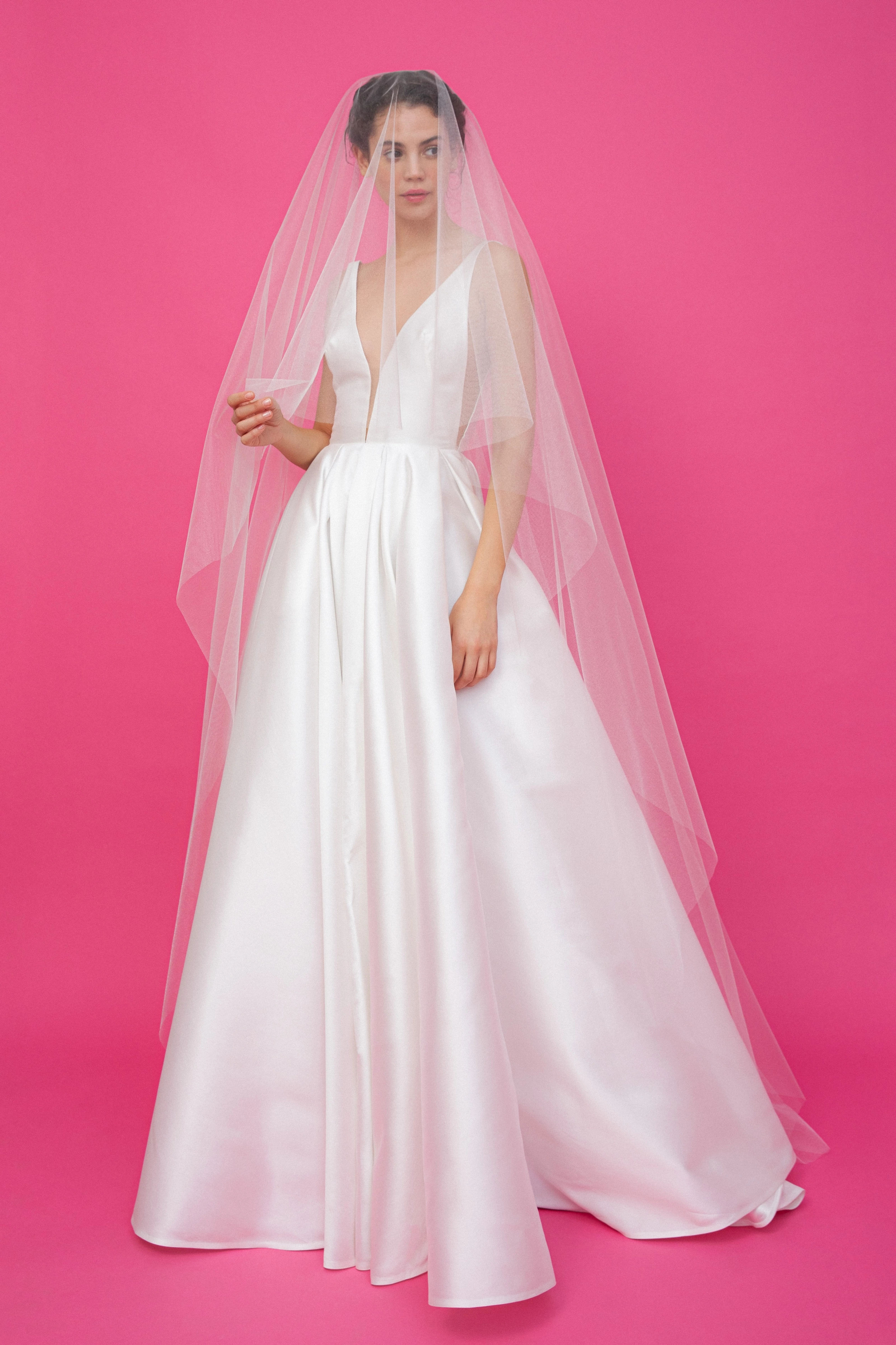 Hosszú kristálytüll fátyol