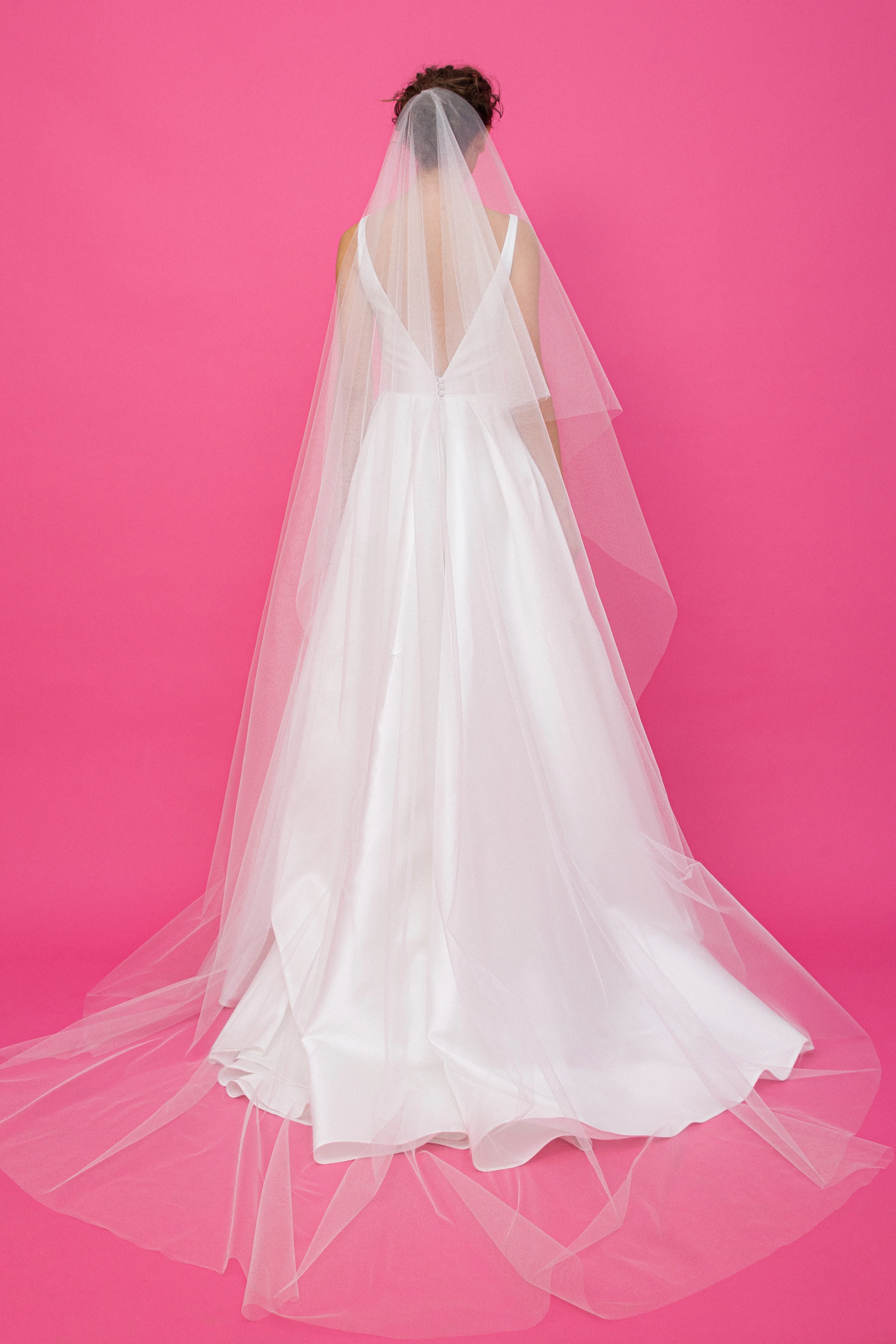 Hosszú kristálytüll fátyol