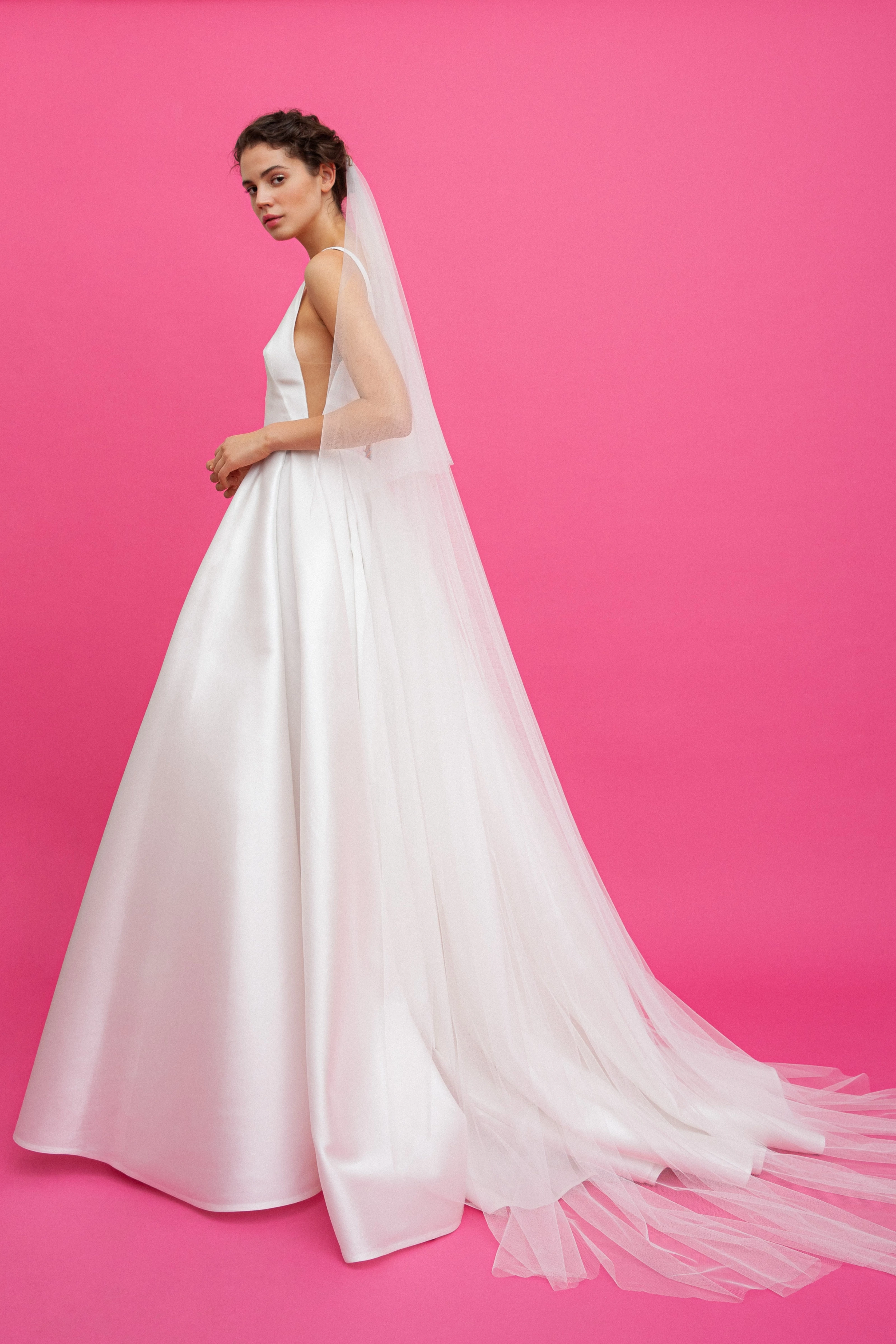 Hosszú puhatüll fátyol