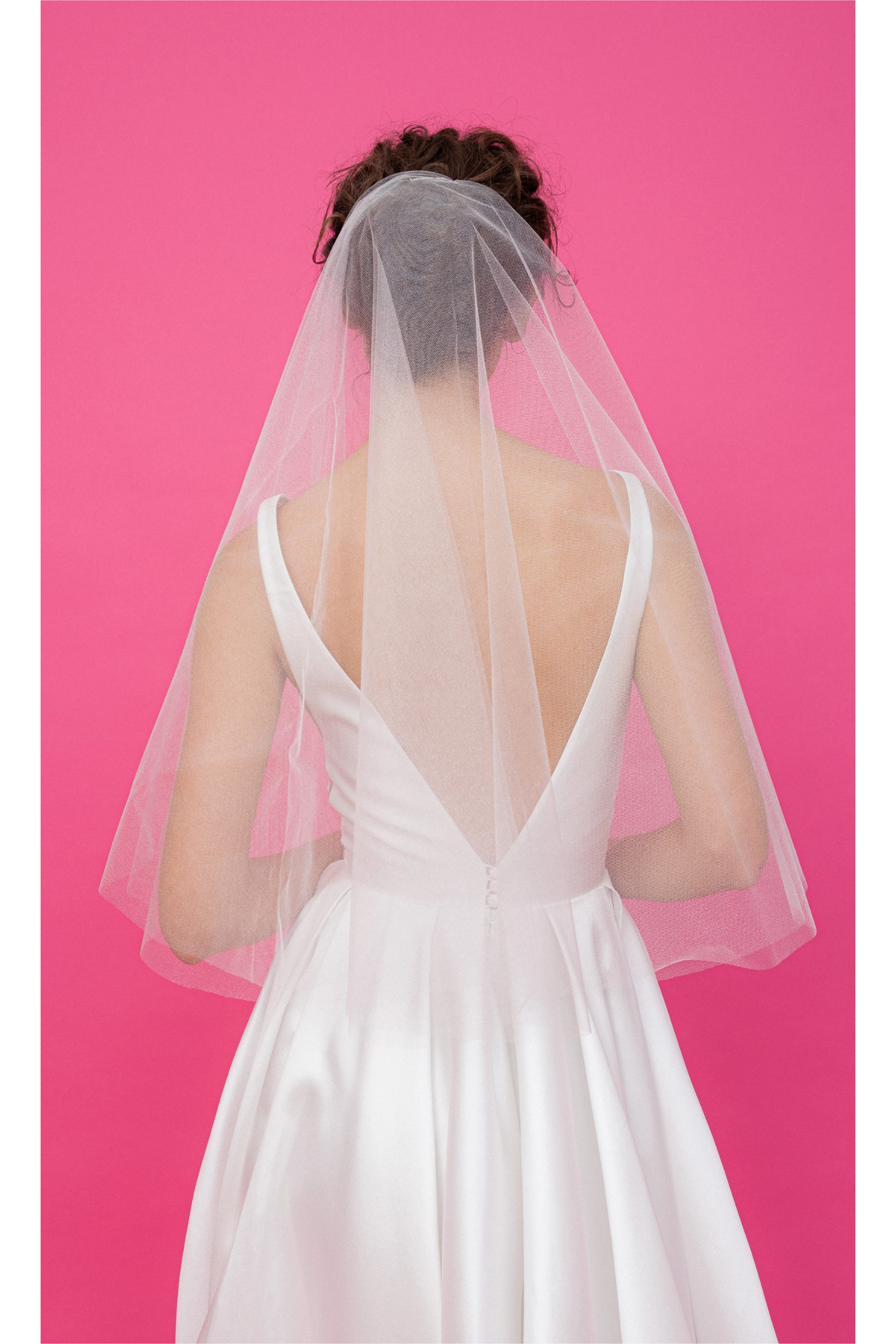 Rövid kristálytüll fátyol